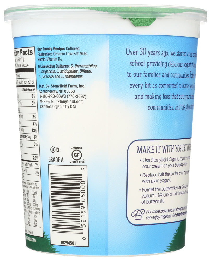 plain yogurt nutrition facts