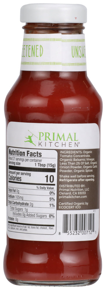 Primal Kitchen Organic Unsweetened Ketchup 